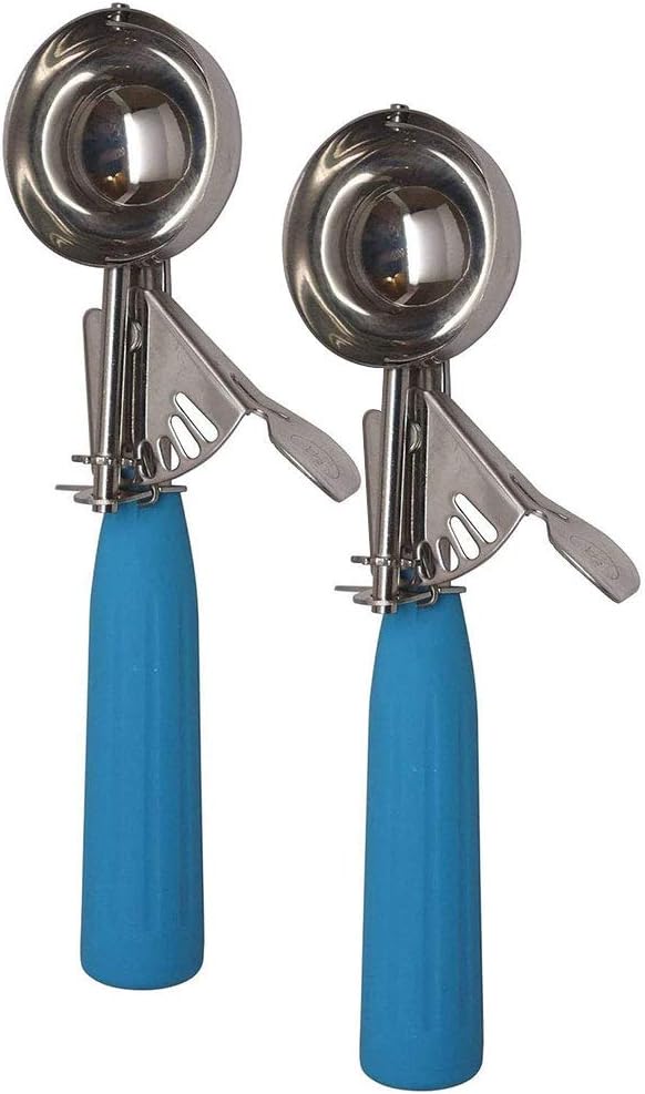 Meadow Lane Ice Cream Scoop With Trigger Lever and Comfort Grip Handle, Colors Vary, 2-pack