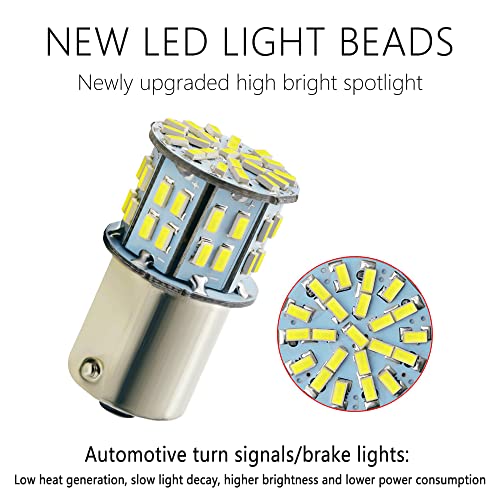 Nhhc 6Pcs 12V 1206-Rv Led Lights-50-Smd Led 360°Lighting Interior-Extremely Bright 1156 1141 1003 Led White Bulbs Replacement For Interior Lights,Tail Lights,Reverse Lights #TOP3