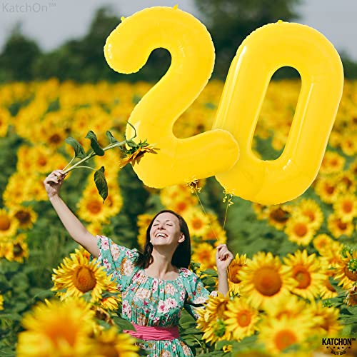 Image of KatchOn Yellow 0 Balloon Number 40 Inch