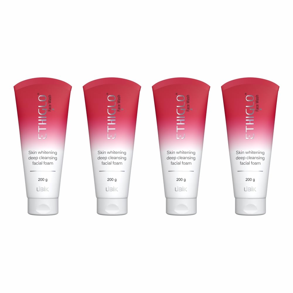 Ethiglo Deep Cleansing Facial Foam Face Wash for Healthy, Soft and Smooth Skin | Removes Dirt, Impurities and Excess Oil | Suitable for normal to oily and acne prone skin | Pack of 4 (200 gms)