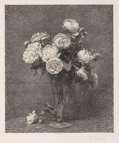 Peinture poster bouquet de roses Henri Fantin-Latour décoration murale de prestige 60x90
