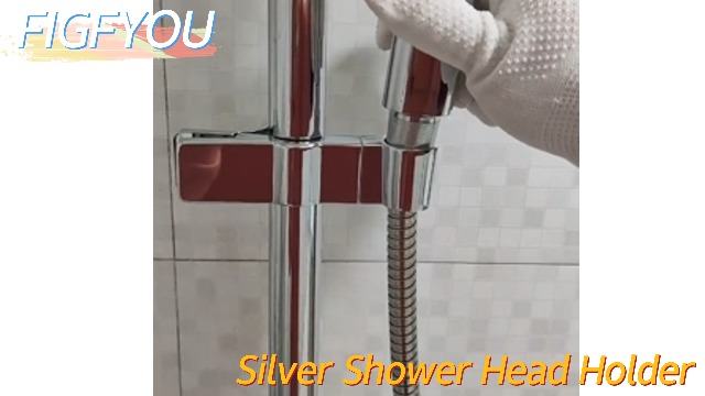 Supporto Doccia Regolabile FIGFYOU In Lega Di Zinco - Universale Per Soffioni, Argento