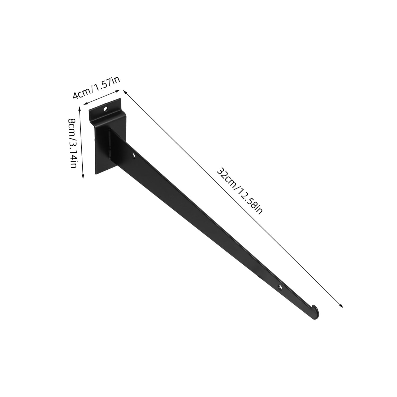 SHINEOFI 6 Stück Regalhalter aus Metall und Eisen Robuste Schwarze Wandhalterungen für Lamellenwand Einfache Montage und Vielseitige Nutzung im Supermarkt und Präsentation