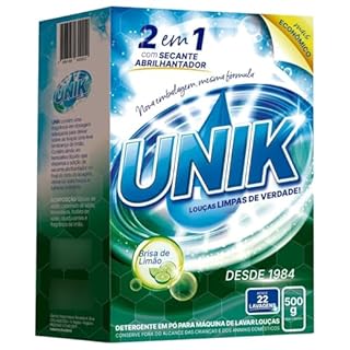 Detergente 2 em 1 Secante Abrilhantador Brisa de Limão Lava Louças 500g Unik
