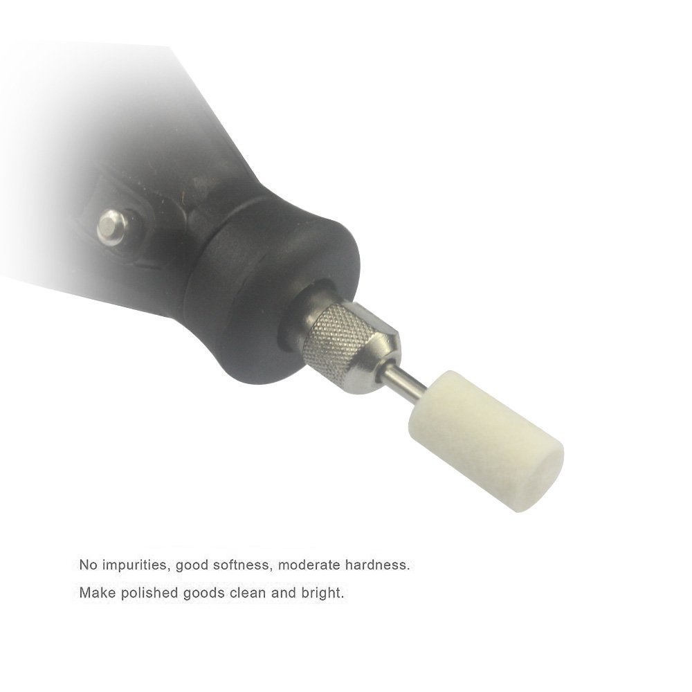 8 Stück Wollfilz Polier-Bits 20mm - Zylindrische Schleifkopf Mit 3mm Schaft