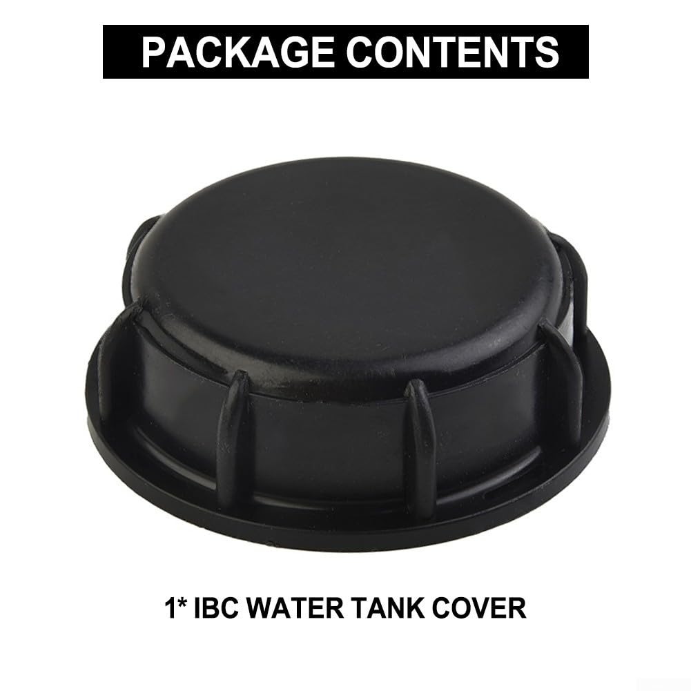 IBCs - Tapa de tanque compatible con contenedores de agua de 1000 L, tapa de polipropileno negro