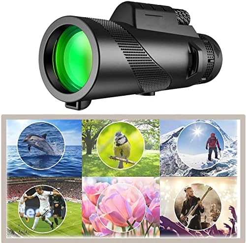 Monocular Telescope High Power, 12x50 Monoculars for Adults, Handheld Telescope with Smartphone Holder & Adjustable Tripod, for Bird Watching Hunting Camping Travelling Wildlife