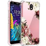Ueokeird Compatible with for LG Escape Plus Case,for LG X320 Case,for LG K30 2019 Case,for LG X2 2019 Case, Clear Floral Pattern Soft Flexible TPU Phone Case Cover for LG K30 2019 (Blossom Flower)