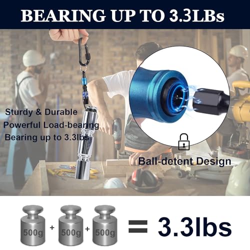 Hotmka 6Pcs 1/4 Inch Bits Holder, Hex Shank Shank Aluminum Alloy Screwdriver Extension Bar Keychain thumb #2
