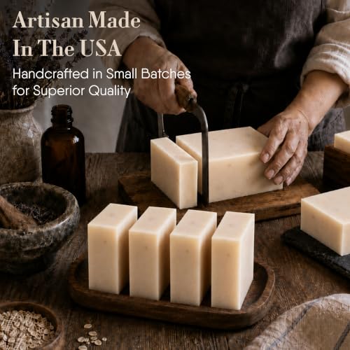 Image of 360Feel Handmade Castile Soap - Cherry Almond Soap, 5 oz, 4-Pack | Soothing Scent, Rich Lather, Handmade with Essential Oils - Suitable Gift for Anniversaries, Weddings & Holiday Stockings