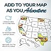 RV State Sticker Travel Map - Large Visited States Map 19 x13 inch - 50 UV-Resistant Waterproof US State Stickers for Door, Window, Wall - Cool United States Decals for RV, Camper, Motorhome Trailer #1