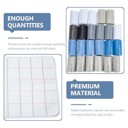 Kit de gancho de pestillo para alfombras sin nudos complejos Sosoport DIY 6
