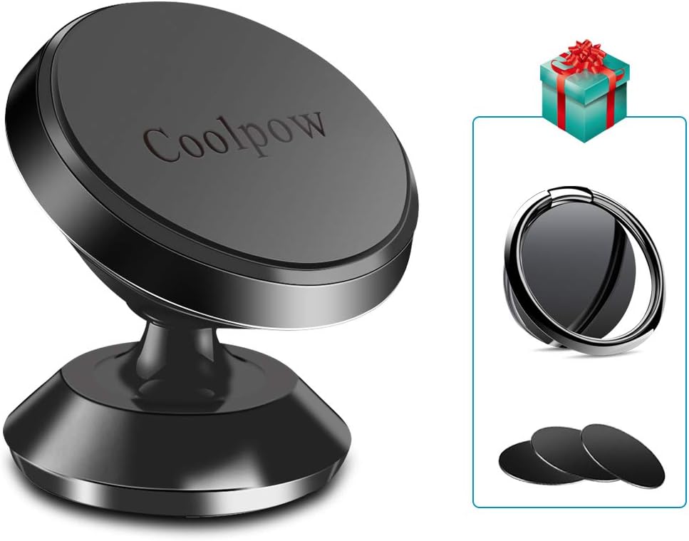 magnetic phone holder for car phone holder Mount for iPhone X XS max XR 7 6 8 Plus,Samsung s8 s9 s10 plus note 8 9 10 etc.Gifts[3 Metal Plate & phone ring holder]