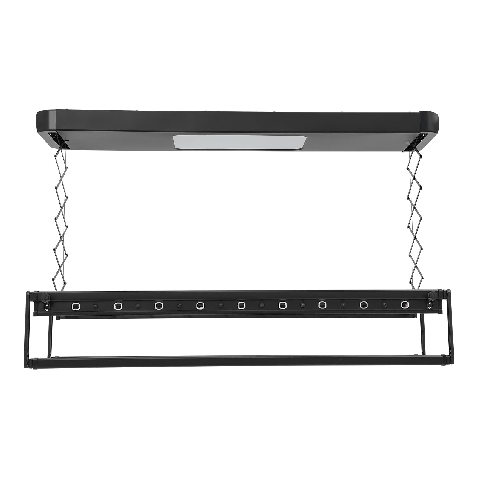 Elektrischer Wäschetrockner Wäschetrockner mit Fernbedienung elektrischer Wäschetrockner mit Licht 35kg Tragkraft Deckenmontage Für Balkon Waschraum 125x31x7cm 220V Schwarz