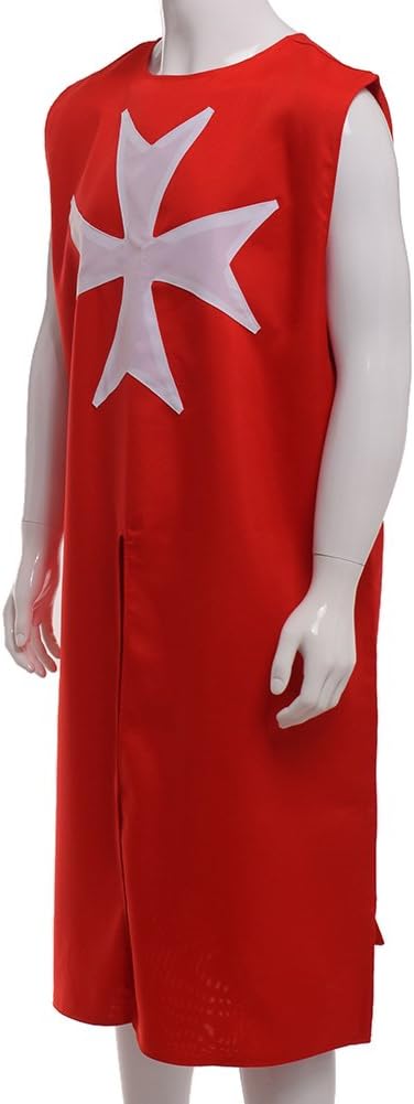 BLESSUME Medieval Knight Tunic Cosplay Costume Top with Cross - Image 4