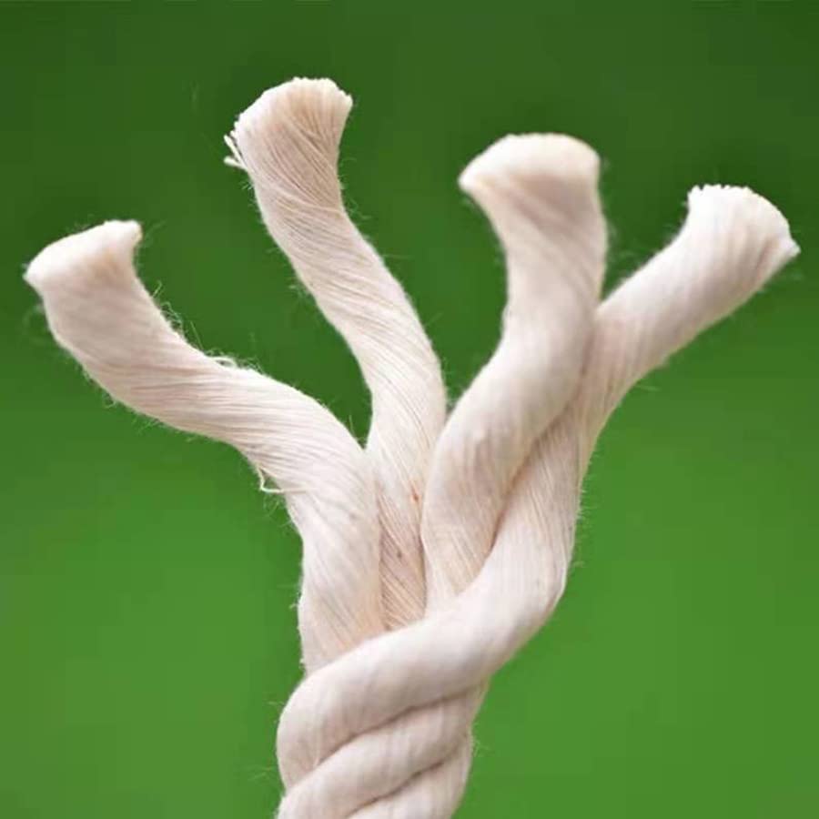 JANJOSN Geflochtenes Baumwollseil – 15,2 M Lang, 1,27 Cm Durchmesser, Naturfarben, Für Wäscheleine, DIY & Mehr