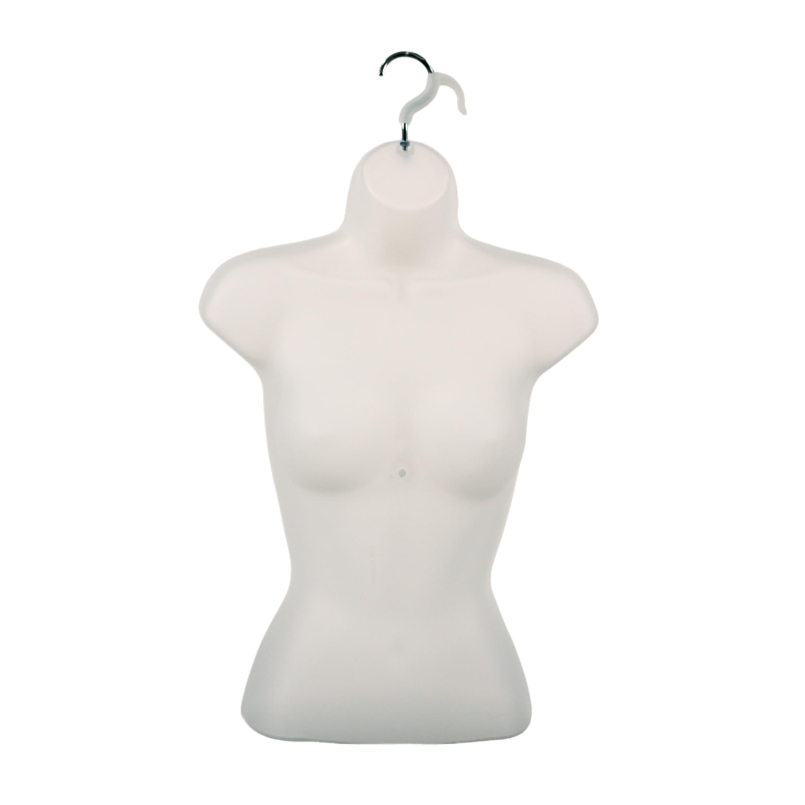 SSWBasics Shatterproof Frosted Female Shirt Form: Hanging Mannequin for Sizes 5-10