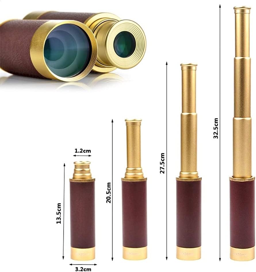 Pirates of The Telescopio Monocular Telescope Optics Spyglass Nautical Brass Maritime Outdoor Camping