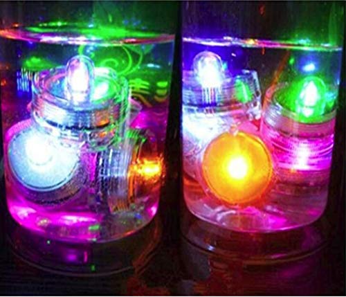 Trendmart Bright Led Underwater Submersible Waterproof Floral Decoration Tea Light Candle For Wedding/Party/Xmas Decoration (10 Pack Purple Circle-Shaped) (10 Packpurple Circle-Shaped, Purple) #TOP4
