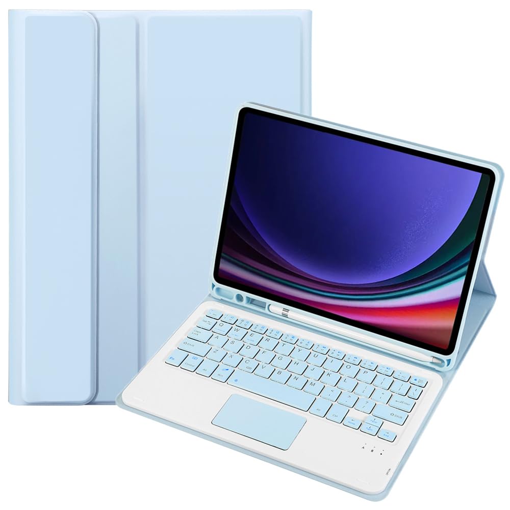 Bezprzewodowa osłona klawiatury Bluetooth do Samsung Galaxy Tab S10 FE (10.9") SM-X520 | SM-X526B / Galaxy Tab S10 Lite (SM-X400 / SM-X406B), etui na klawiaturę i mysz gładzik