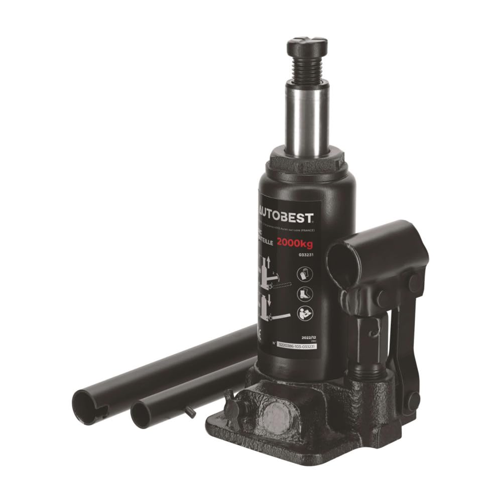 Autobest Cric hydraulique Bouteille 2 Tonnes de 158 à 308 mm