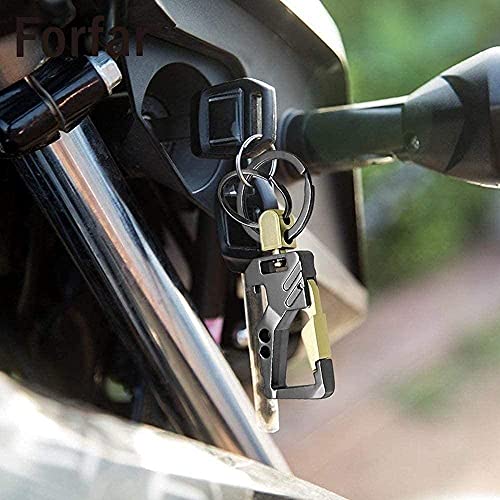 Image of Techpro Stainless Steel Keychain Heavy Duty Car Keychain For Men And Women Keyring - Black