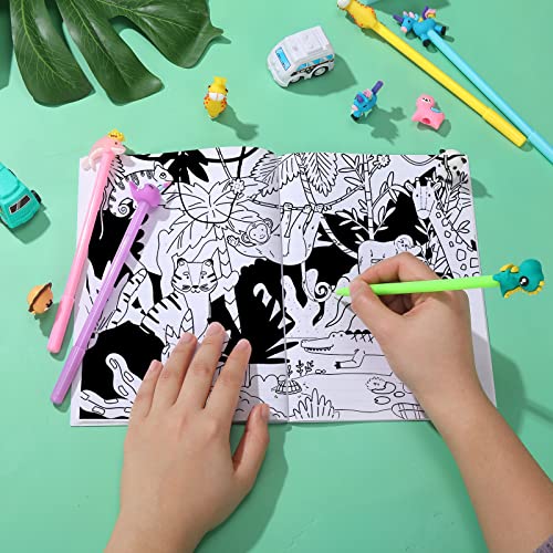 Set de 24 bolígrafos de gel con tinta negra estilo animal miniatura 4