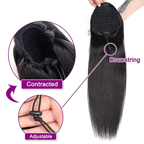 Extensiones de cabello humano brasileño sin procesar estilo cola de caballo 4
