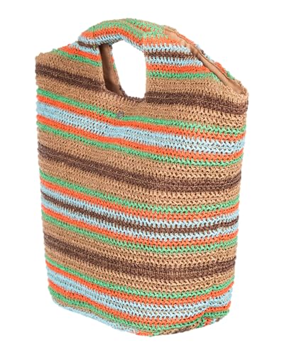 Image of Roxy Women's Beach Tote Bag | Travel | Vacation | Straw | Lightweight | Breathable, Coco Pearl - Natural Sea