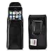 iPhone SE and 5 Holster Turtleback Vertical Apple iPhone SE 5 5s 5c Belt Case, Executive Metal Belt Clip, Black Leather Pouch, Made in USA