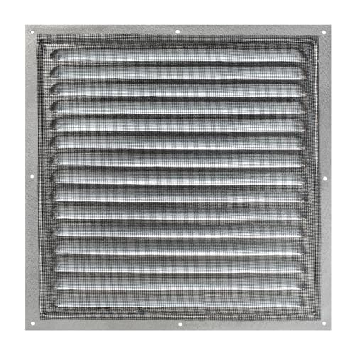 Metal Air Vent Cover, Galvanised Steel Ventilation Grille with Insect Mesh, Indoor & Outdoor Vent Grid, Low‑Profile 8 mm - Image 3