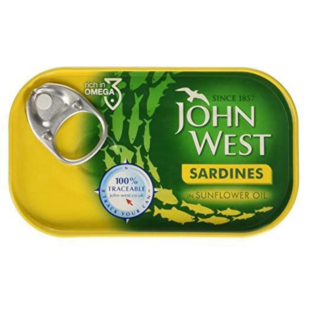 John West Sardinen in Sonnenblumenöl 12 x 120g