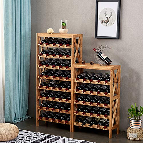 Soporte para botellas de vino de roble de pie miniatura 4