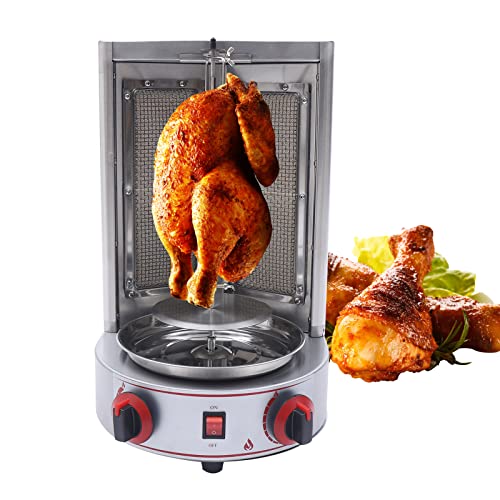 Gas Vertical Broiler Shawarma Machine Spinning Doner Kebab Gyro Grill Machine for Restaurant Dinner Home Kitchen