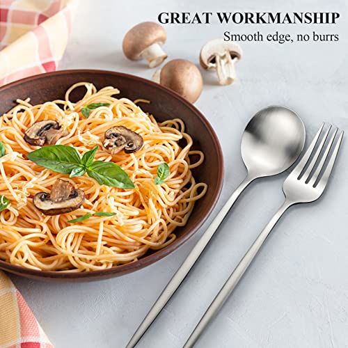 Silverware Set for 8, 40 Piece Flatware Set, Cutlery Tableware set Include Spoons And Forks Set, Stainless Steel Utensil Set, Matte polished Finish, Dishwasher Safe - Image 6
