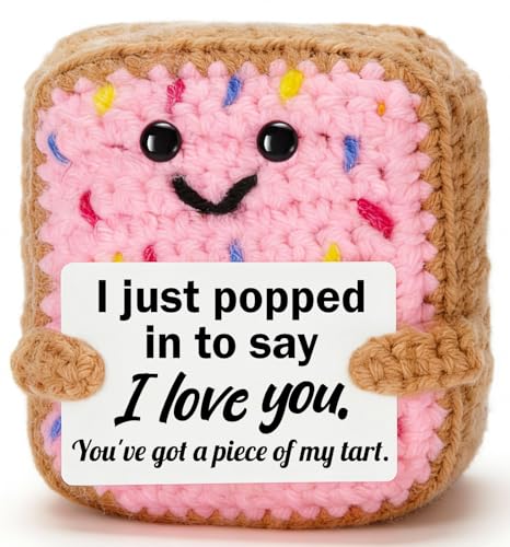 Inspirational Gifts for Women Girls - Funny Crochet Gnome Birthday Gift for Her College Friends Coworker Teen Girls Teacher, Stress Relief Cheer Motivational Positive Support Presents