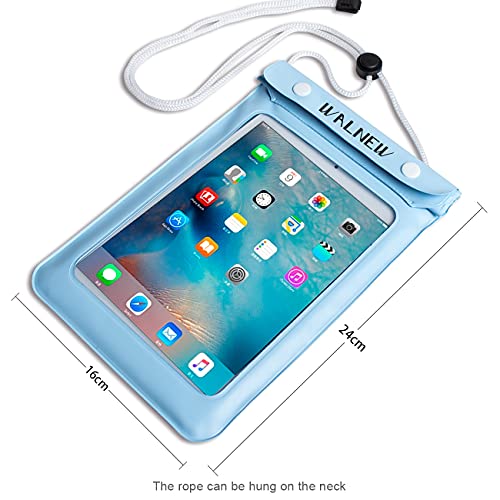 Image of Walnew Universal Waterproof eReader Protective Case Cover for Amazon Kindle Oasis Kindle Paperwhite Kindle 4 Kindle Keyboard Kindle Touch Kindle Fire Sony eBook Reader Wi-Fi Kobo Touch Kobo Wi Fi Nook Simple Touch iPad Mini and more Lightblue