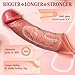 Penis Sleeve Cock Sleeve Vibrator - FYSHAVO 4IN1 Realistic Adult Male Sex Toys for Men Penis Extender Vibrating Cock Ring 9 Modes, App Remote Control, Elastic Penis Ring to Enlarge for Men Couples