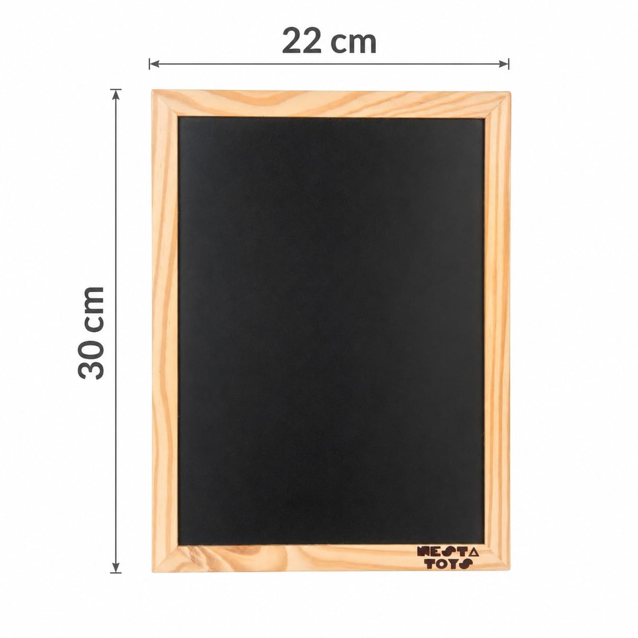NESTA TOYS Wooden Double Sided Chalkboard Slate for Kids | Write, Draw & Trace Letters - Both Sides Chalk Surface | Builds Pre-Writing Skills & Pencil Grip | Eco-Friendly | Gift for Ages 3-10 4