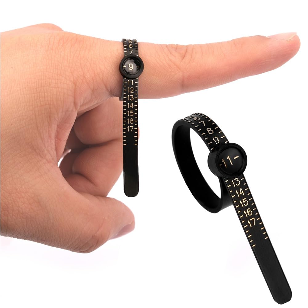 TUNQISM 1-17 USA Rings Size Upgraded Ring Sizer Measuring Set Reusable Finger Size Gauge Measure Tool Jewelry Sizing Tools