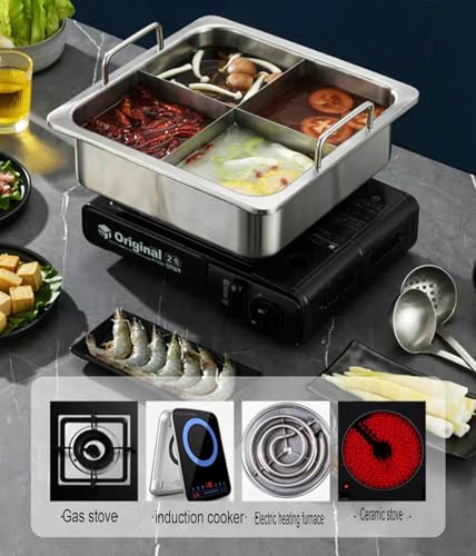 Olla Hot Pot con Divisor de Acero Inoxidable para Cocina miniatura 6
