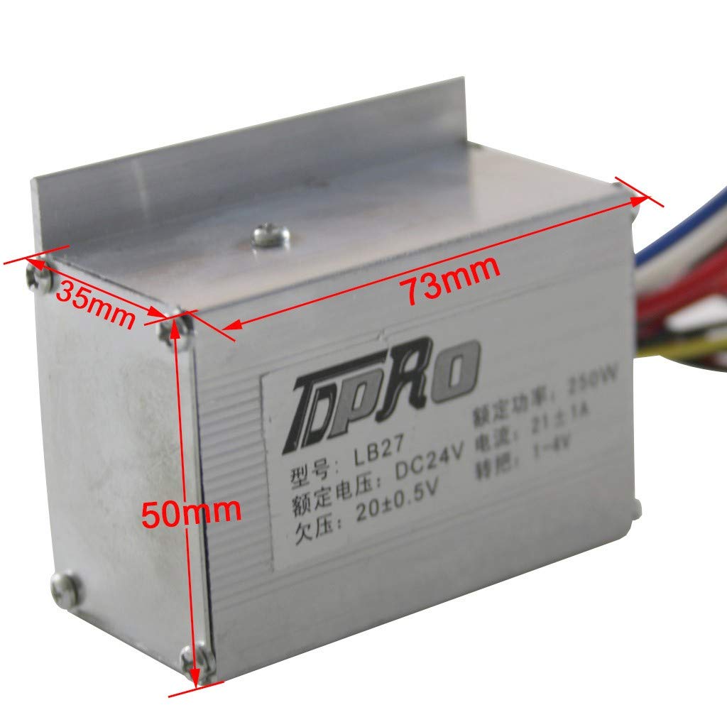 24V 250W Brush Motor Kit with Controller and LCD Throttle for Razor MX350/MX400/E300/E325, Pocket Rocket, Go-Karts, Electric Scooters, E-Bikes – MY1016 Motor, 2750 RPM, 11T #25 Chain