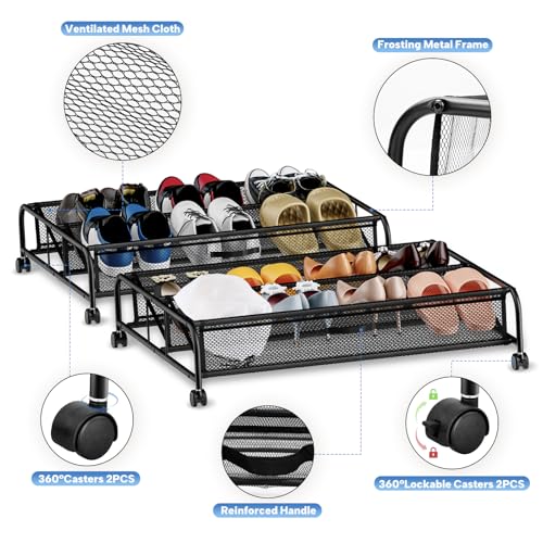 Rj-Global U0210BK22 Under Bed Shoe Storage thumb #1