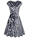SeSe Code Women's Cap Sleeve Cross V Neck Casual Velvet Wrap Dress