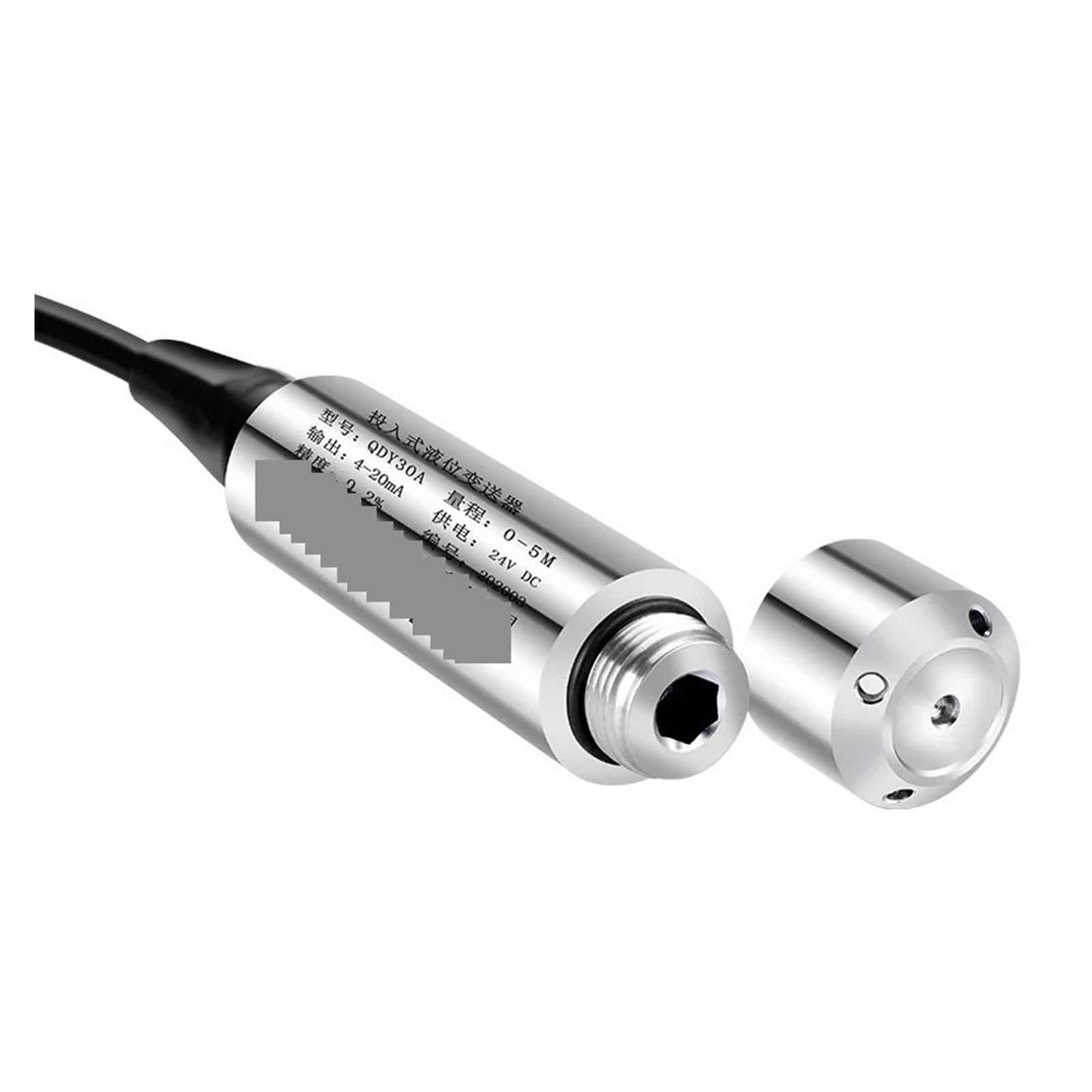 Sensor de nivel de agua 4-20mA 0-5V 0-10V 5m 10m 15m Sensor de nivel hidrostático de aceite de agua Sonda de medición de Tanque De Agua Alta sensibilidad para múltiples medios(5M Range 10M Cable)