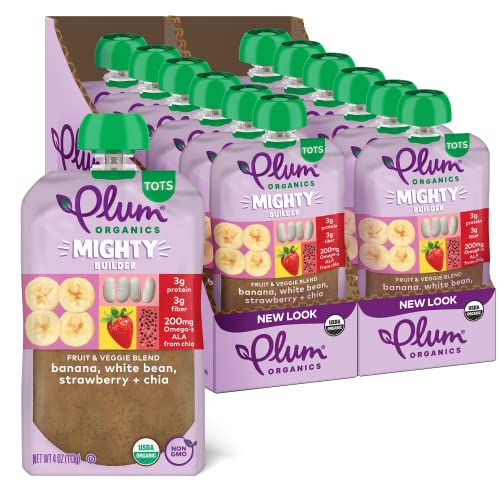 Plum Organics Banana White Bean Strawberry and Chia