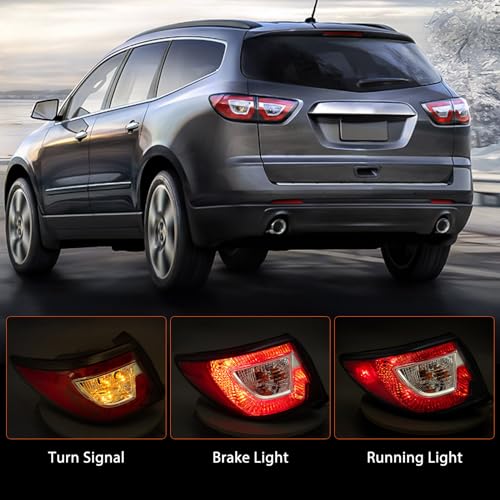 Image of FIONE Tail lights assembly for Chevy Traverse 2013 2014 2015 2016 2017 Outer Left Driver Side Rear Tail Light Halogen Taillight 84266019 23301756 GM2804112