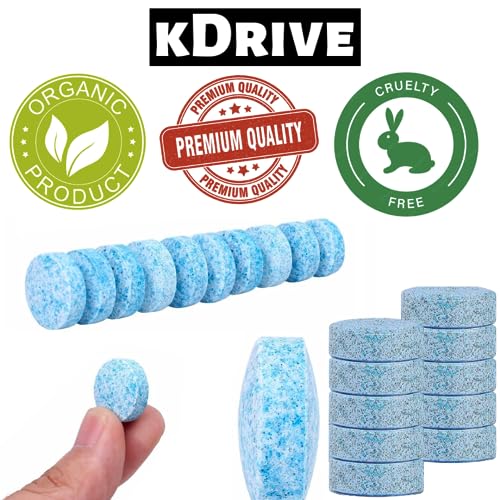 Image of Kdrive Car Windshield Washer Tablet | Windshield Washer Tablet | Car Wiper Detergent Effervescent Tablets | Washer Auto Windshield Cleaner | Glass Wash Cleaning Tablet (30)