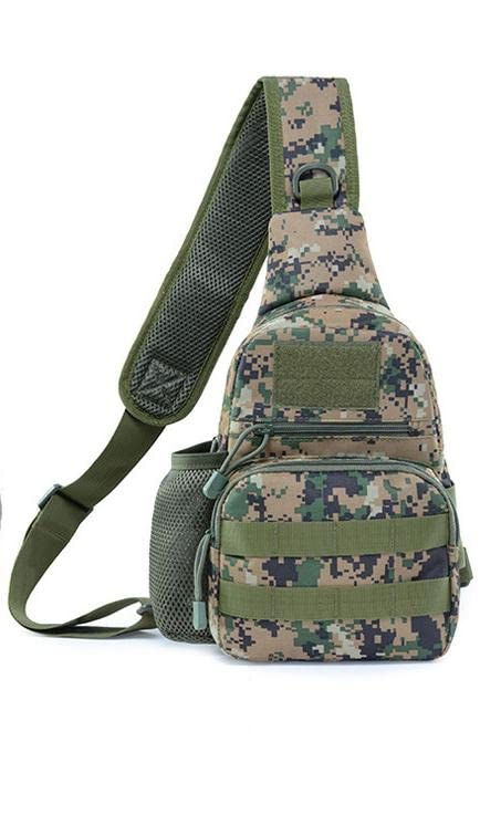 Outdoor Tactical Sling Backpack, sports bag Shoulder Strap bag Backpack Tactical bag, cycling hiking. (Jungle camo)