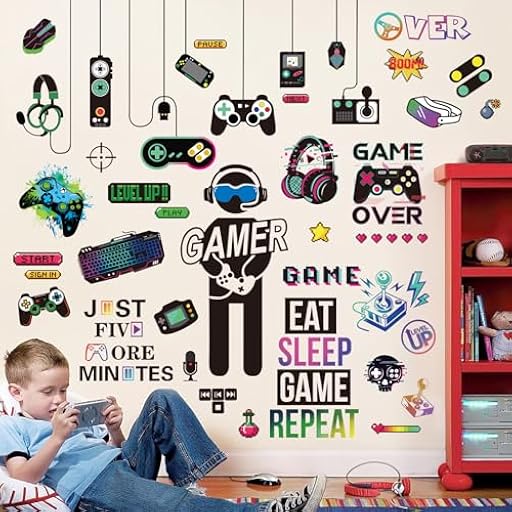 decalmile Pegatinas de Pared Gamer Juegos Vinilos Decorativos Videojuegos Controlador Adhesivos Pared Habitación Infantiles Niños Cuarto de Jugar | Ya disponible en tu tienda friki favorita! En mundofriki.es! decalmile Pegatinas de Pared Gamer Juegos Vinilos Decorativos Videojuegos Controlador Adhesivos Pared Habitación Infantiles Niños Cuarto de Jugar | Ya disponible en tu tienda friki favorita! En mundofriki.es!